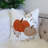 Pumpkin Embroidered Cotton Throw Pillow