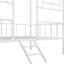 Lit superposé simple argenté avec une conception de maison contemporaine, une structure en métal et un angle pour la mise à jour de l'ameublement de la chambre à coucher