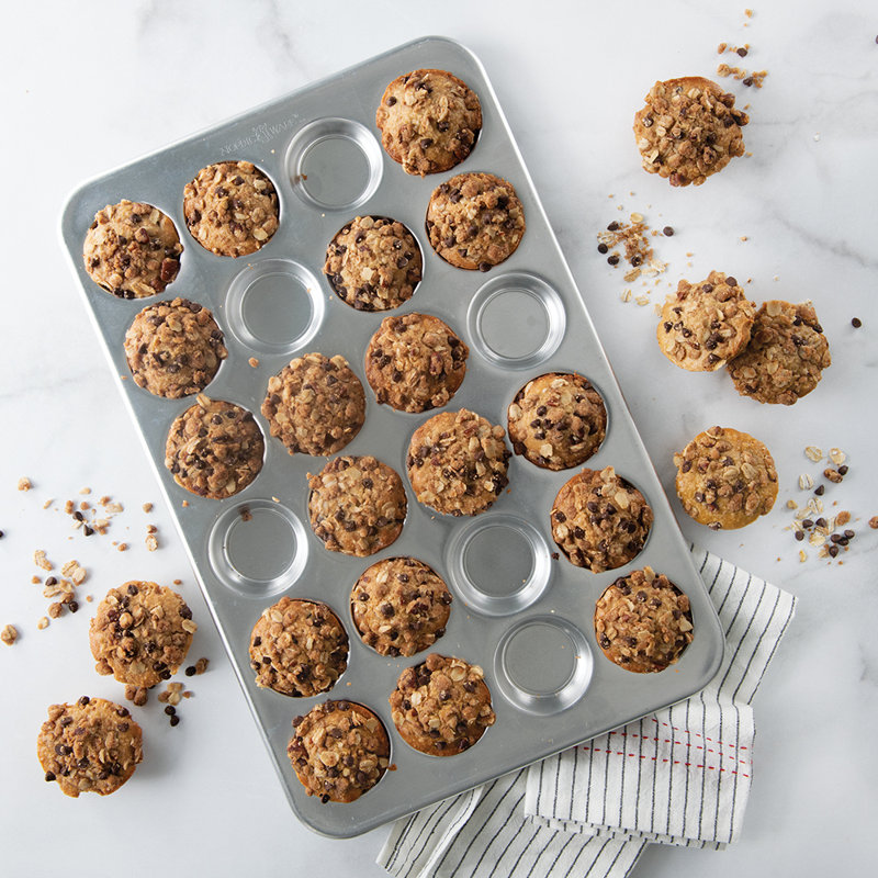 Silver Aluminum 24-Cup Petite Muffin Pan