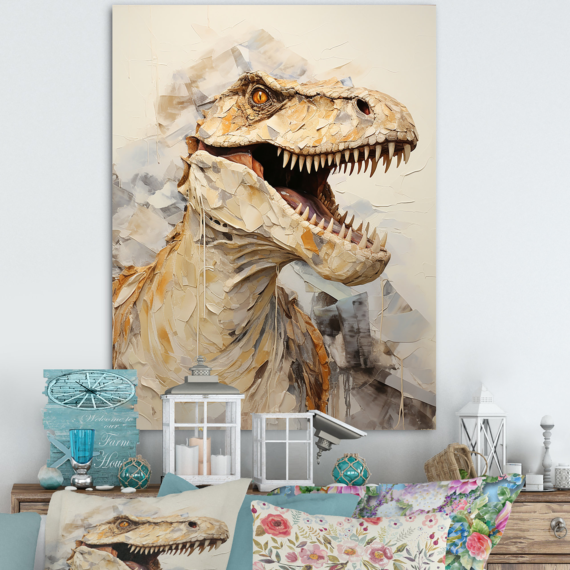 Trinx Dinosaur T Rex Supreme I On Canvas Print | Wayfair