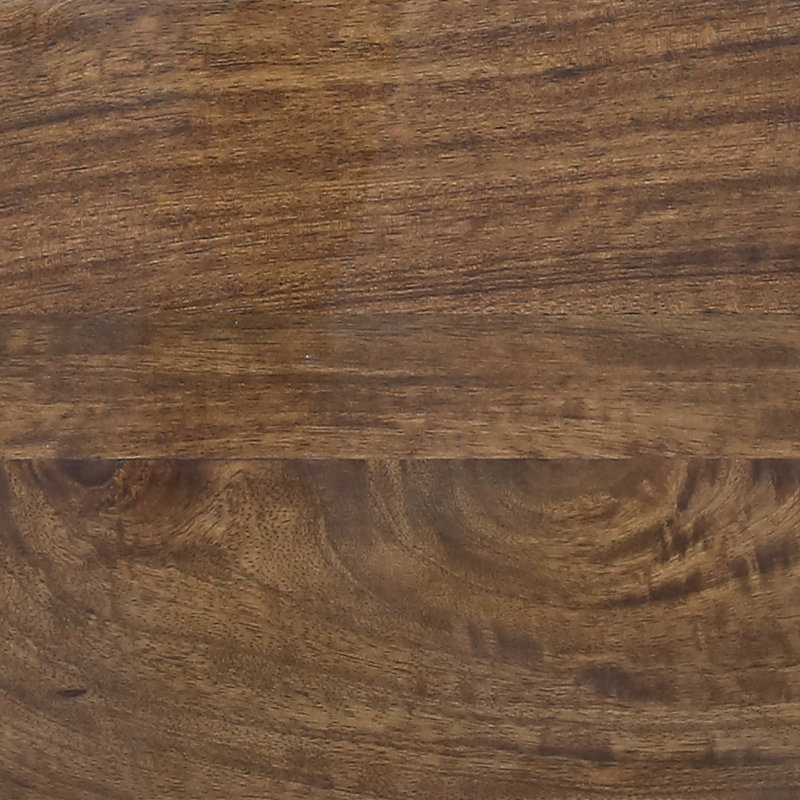 Table d'appoint ronde transitionnelle en bois de manguier massif