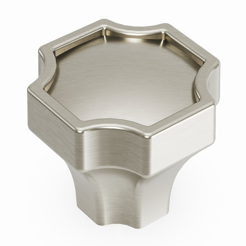 Monarch Collection Knob - 1-1/4" x 1-1/4 " Cabinet Knob - Transitional Hardware for Drawers & Cabinets, Satin Nickel