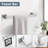 10-Piece  Bathroom Hardware Set - Stainless Steel Towel Bar, Ring, Toilet Paper Holder & Hooks Wall Mounted Kit With Modern Square Design For Bathroom, Kitchen & Laundry-116176342