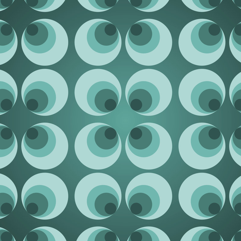 Retro, 70's Pattern by Panptys - Wrapped Canvas Print, 30cm H x 30cm W