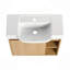 Meuble-lavabo mural 24 po avec lavabo en céramique et garniture de porte à fermeture en douceur-126230301