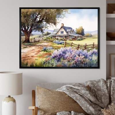 Chêne majestueux à la ferme - reproduction sur toile