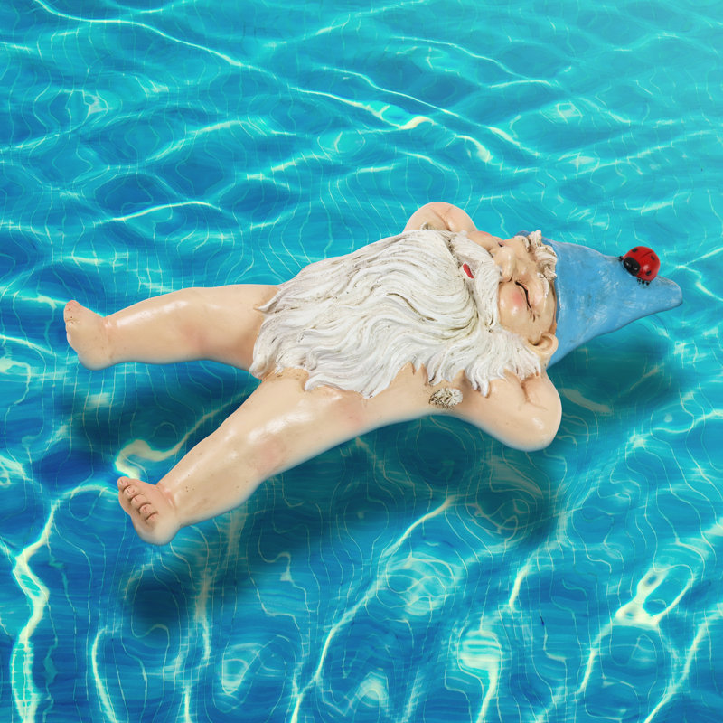 Gnome flottant pour la piscine Exhart Good Time Sunbathing Sal, 13 po