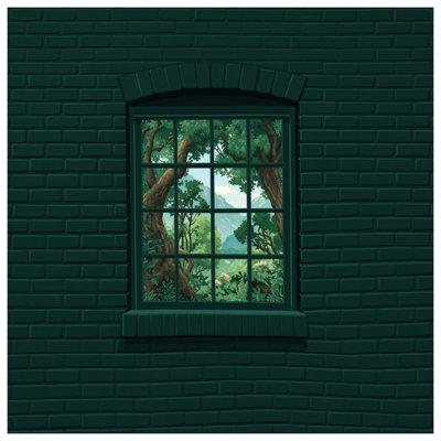 Brick Wall Window View Comforter