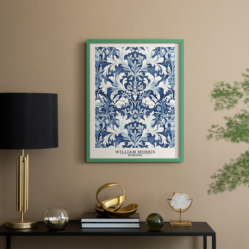 Reproduction encadrée, en bois massif, de la série Wmxlix, Vert, H 11 po x l 9 po