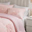 Ensemble d'édredon 4 pièces en chenille capitonnée réversible à motif floral / grand avec coussin décoratif rose, 4 pièces