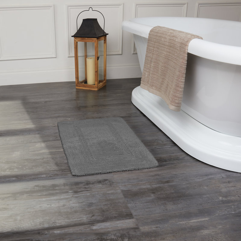 Tapis pour salle de bain Edilio, Gris, L 16 po x L 24 po