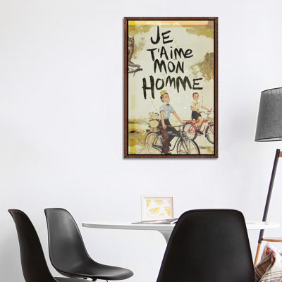 Je T'aime Homme 1 Piece Wall Art on Canvas