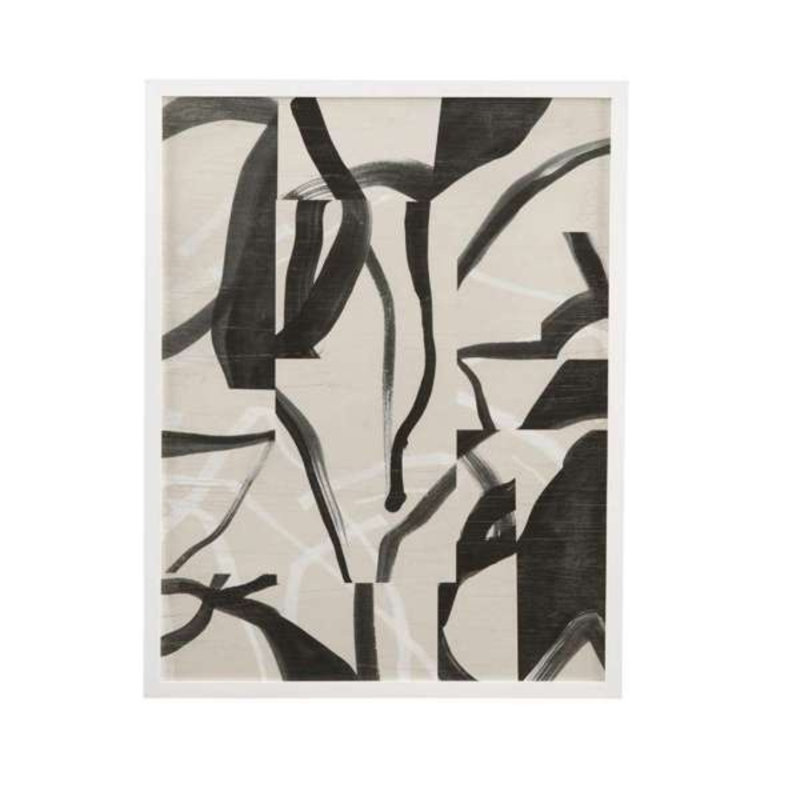 Encre labyrinthe I, reproduction encadrée