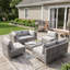 Canapé modulaire d'extérieur en osier 7 pièces avec table basse Bohemian Style-1642953792