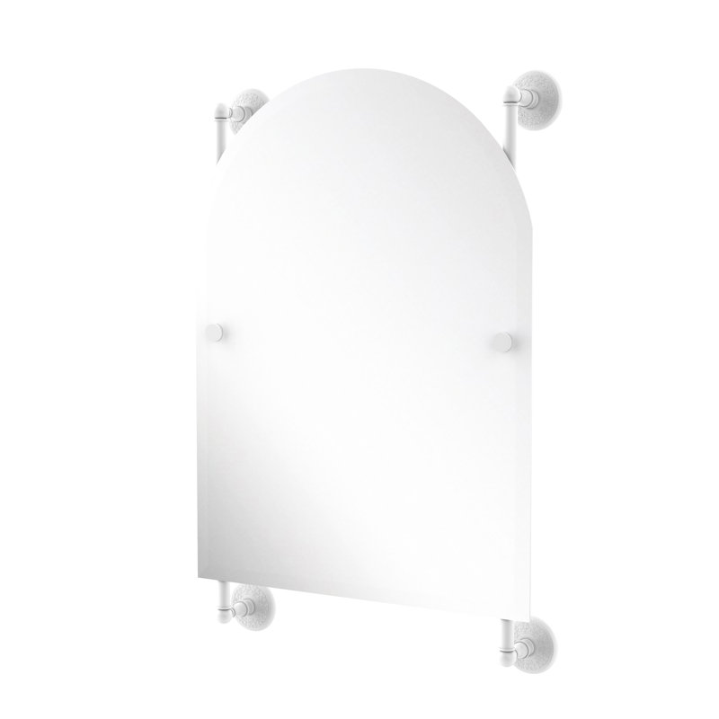 Miroir d’appoint biseauté traditionnel Tilney, Blanc mat