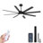  65" Black Ceiling Fan with Remote Control for Bedrooms & Living Spaces-937432360-937432356