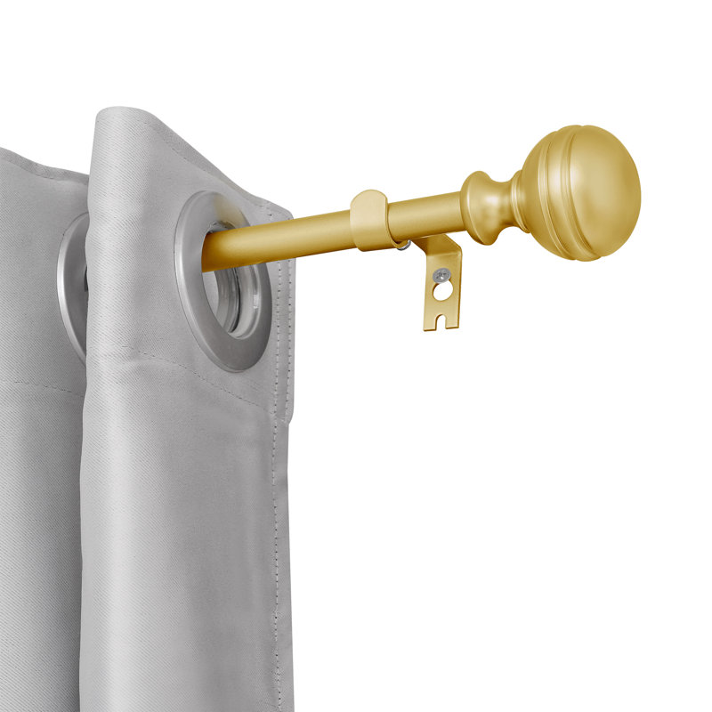 Tringle à rideaux réglable Gursharan, 48" - 86", Doré
