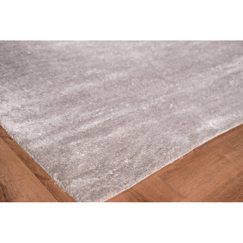 Plush Area Rug in Light Silver, Rectangle 8' x 10'