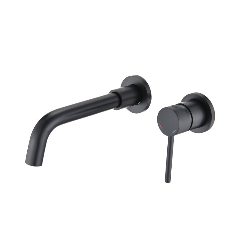 Wall Mounted Optional Single-handle Bathroom Faucet, Black