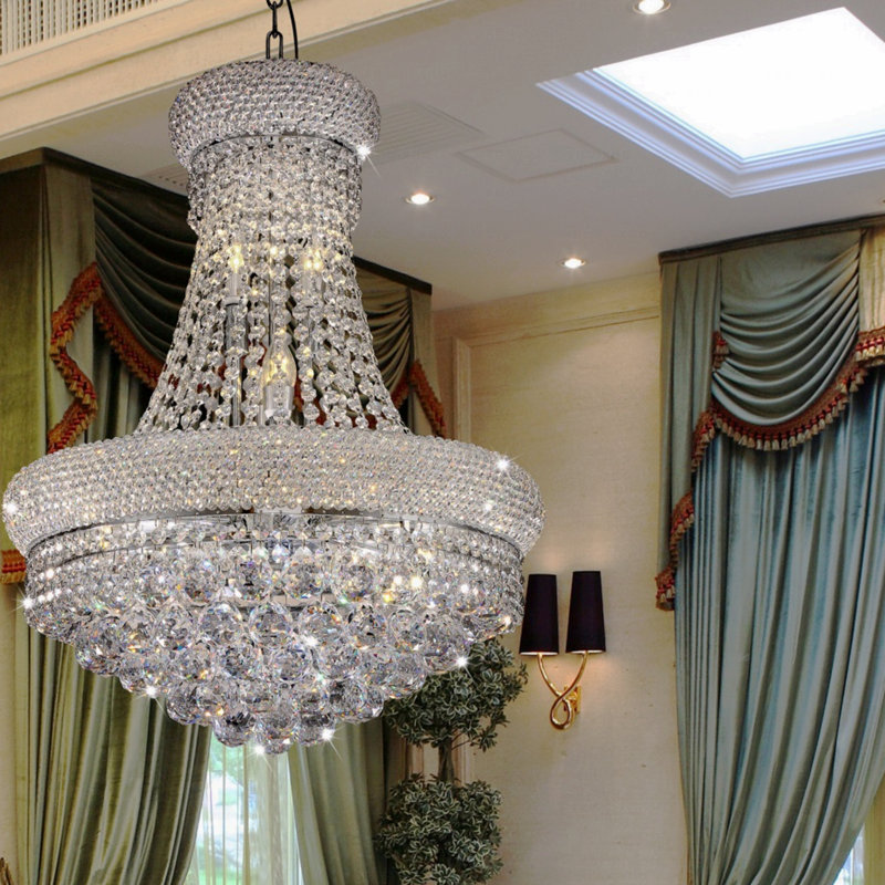 26 po de diamètre avec plafonnier à DEL «Adagio Empire» avec accents de cristal