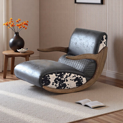 Chaise berçante simple en similicuir Living Room