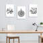 Art mural 3 pièces, nom d'Allah Ayatul Kursi Muhammad, impression sur toile-803081354-803081352