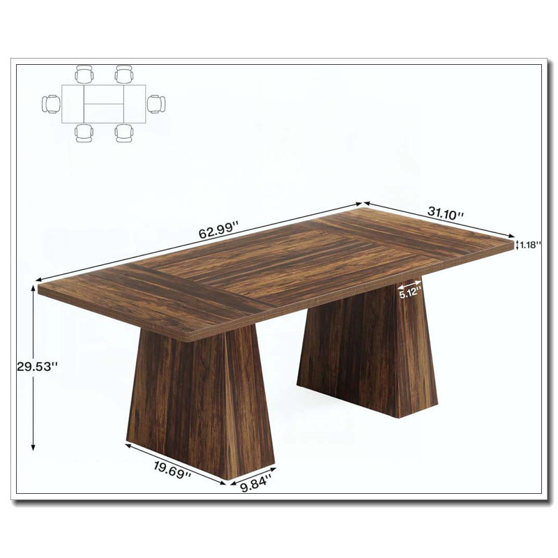 Kitchen Table,Coffee Table, Dark Brown