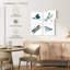 Libellules bleues, reproduction sur toile-1698123327