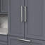 Poignée d'électroménager de la collection Coventry - Poignée d'armoire centrale à centrale de 12 po en nickel poli - Quincaillerie transitionnelle pour tiroirs et armoires -111686151-112898168-111686153