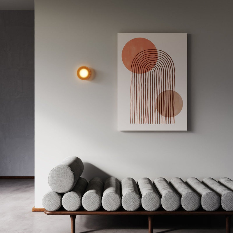 Mist 1 - Light LED Flush Mounted Sconce, Round, Amber