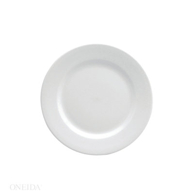Bright White Ware (Rolled Edge) Plates, by Buffalo