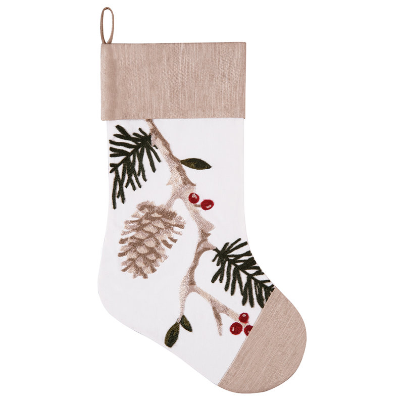 Chaussette de noël natural pin des chaînes Eldora
