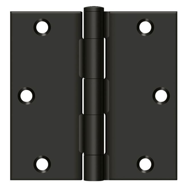 3.5" H x 3.5" W Steel Square Corner Door Hinge Deltana 