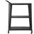 Black, 3 - Tiered, Industrial Dining Cart, All Metal Frame, Swivel Wheels, Easy Movement, Room Black Handle, Metal, Ample Space, Kitchen