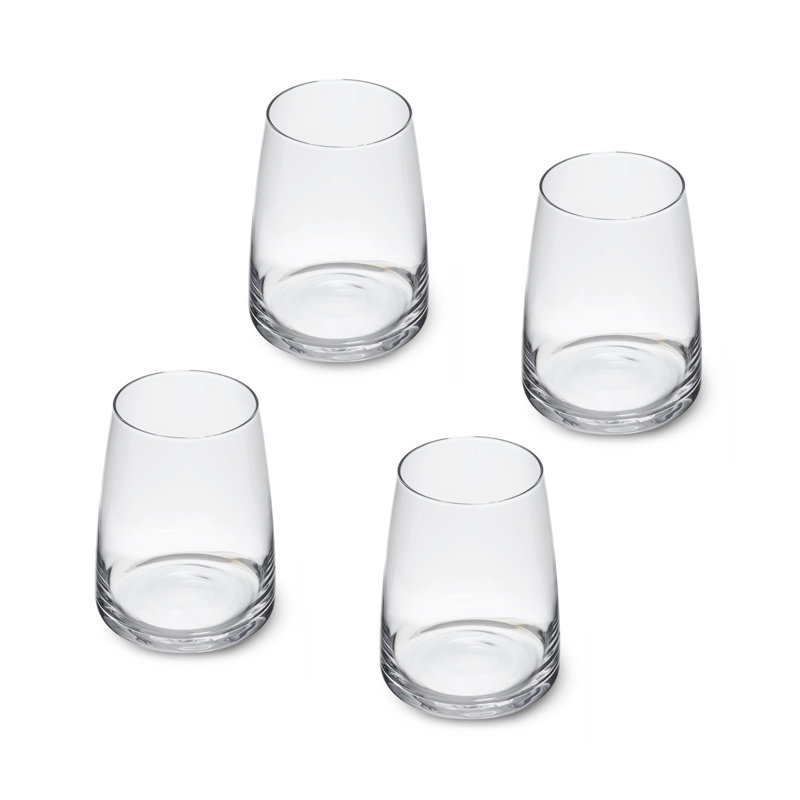 Mikasa Palermo Crystal Stemless Wine Glasses, 350ml