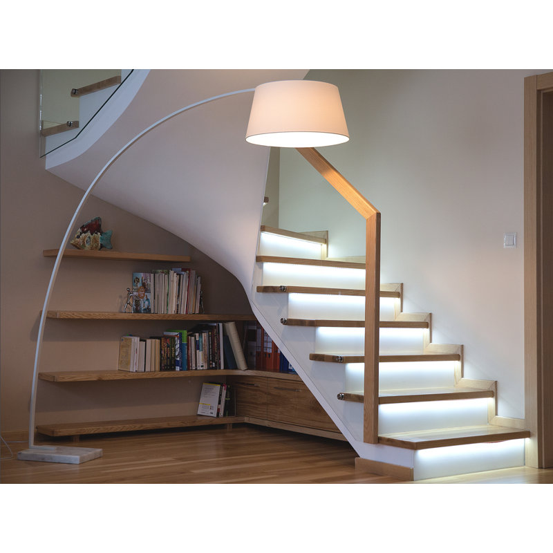 Frederico 188cm White Arched Floor Lamp