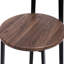 De 3, hauteur de comptoir. Siège noyer brun et structure en métal noir. Support de dos ergonomique. Fabrication, capacité de charge de 220 lb. Look moderne pour les entreprises à domicile. Tabouret 3