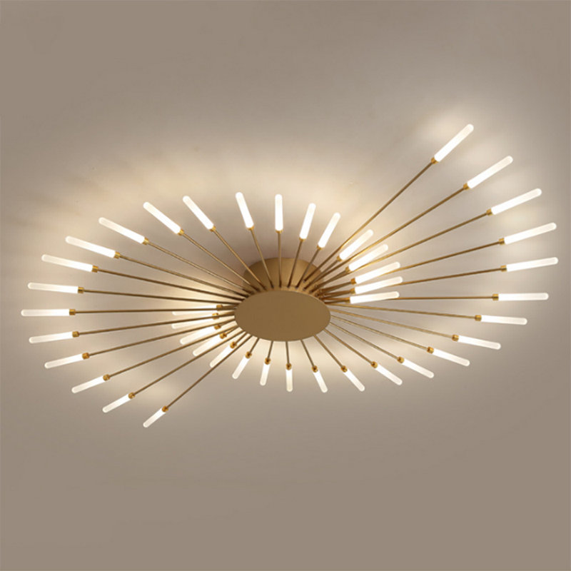 Plafonnier semi-encastré à 42 lumières Creative Nordic, Doré