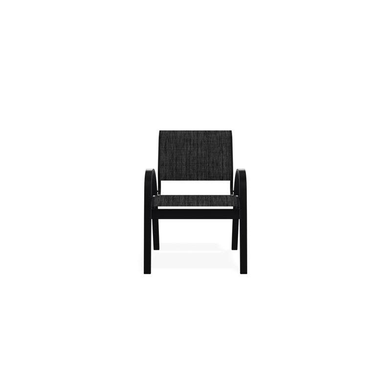 Aruba II Outdoor Dining Chair, Augustine Shadow, Black