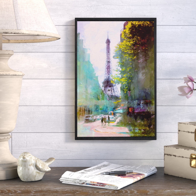 «Paris Street», reproduction d'art sur toile encadrée, H 12 po x l 8 po x P 2 po