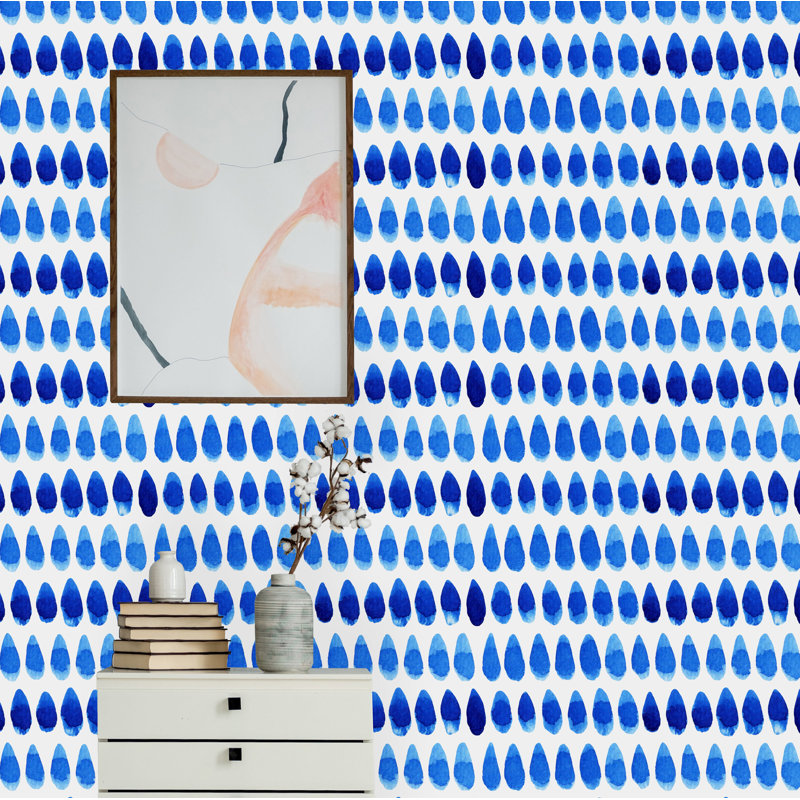 Rouleau de papier peint adhésif Raindrops, L 16,67 po x l 25 po