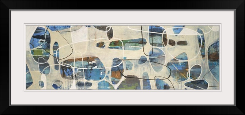 «Brody-Lee Flintstones» par Liz Jardine, reproduction d'art, H 20 po x l 44 po x P 1 po, Cadre noir