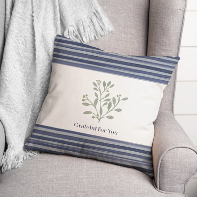 Striped Reversible Throw Pillow