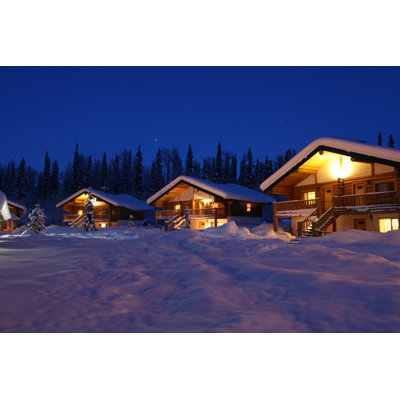 Recreational Winter Chalets by SteveRosset - Wrapped Canvas Print