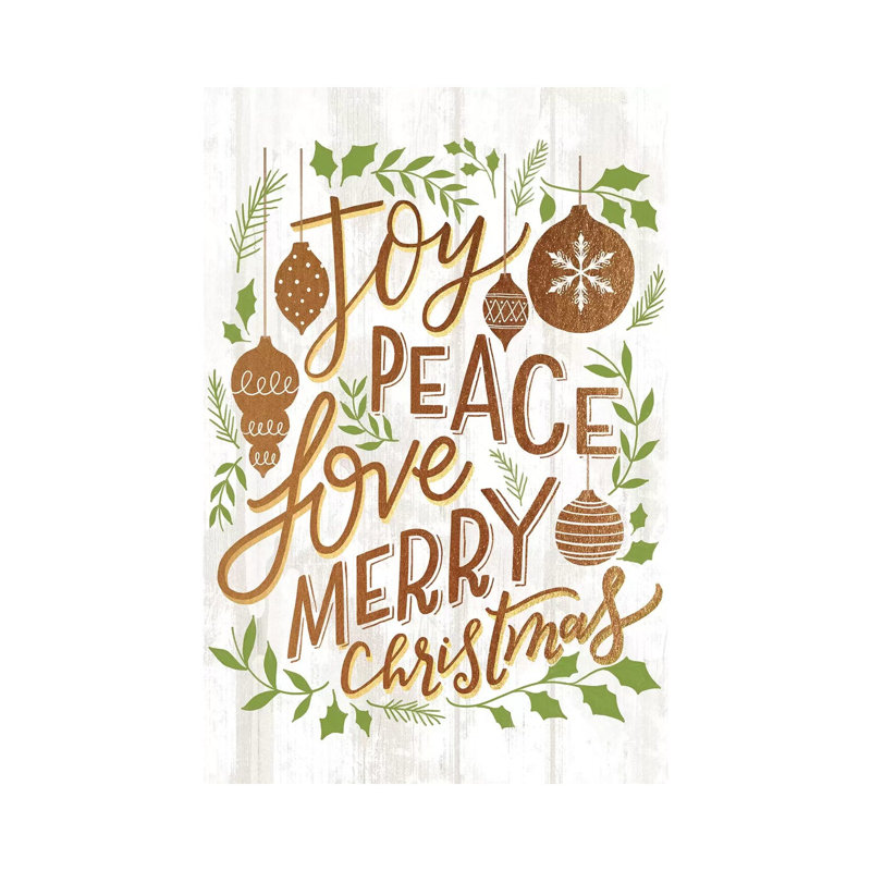 Christmas Lettered Joy I 1 Piece Wrapped Canvas Wall Art, 66.04 cm H x 45.72 cm W x 1.91 cm D