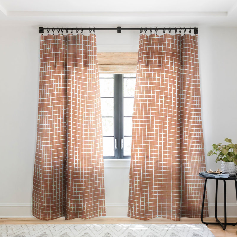 Ensemble de 2 rideaux en rideau bleu marine Avenie, L 50 po x L 84 po, Désert