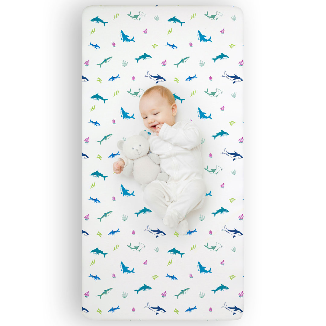 Nautical & Beach 100% Cotton - Piece Standard Crib Fitted Sheet Wildkin
