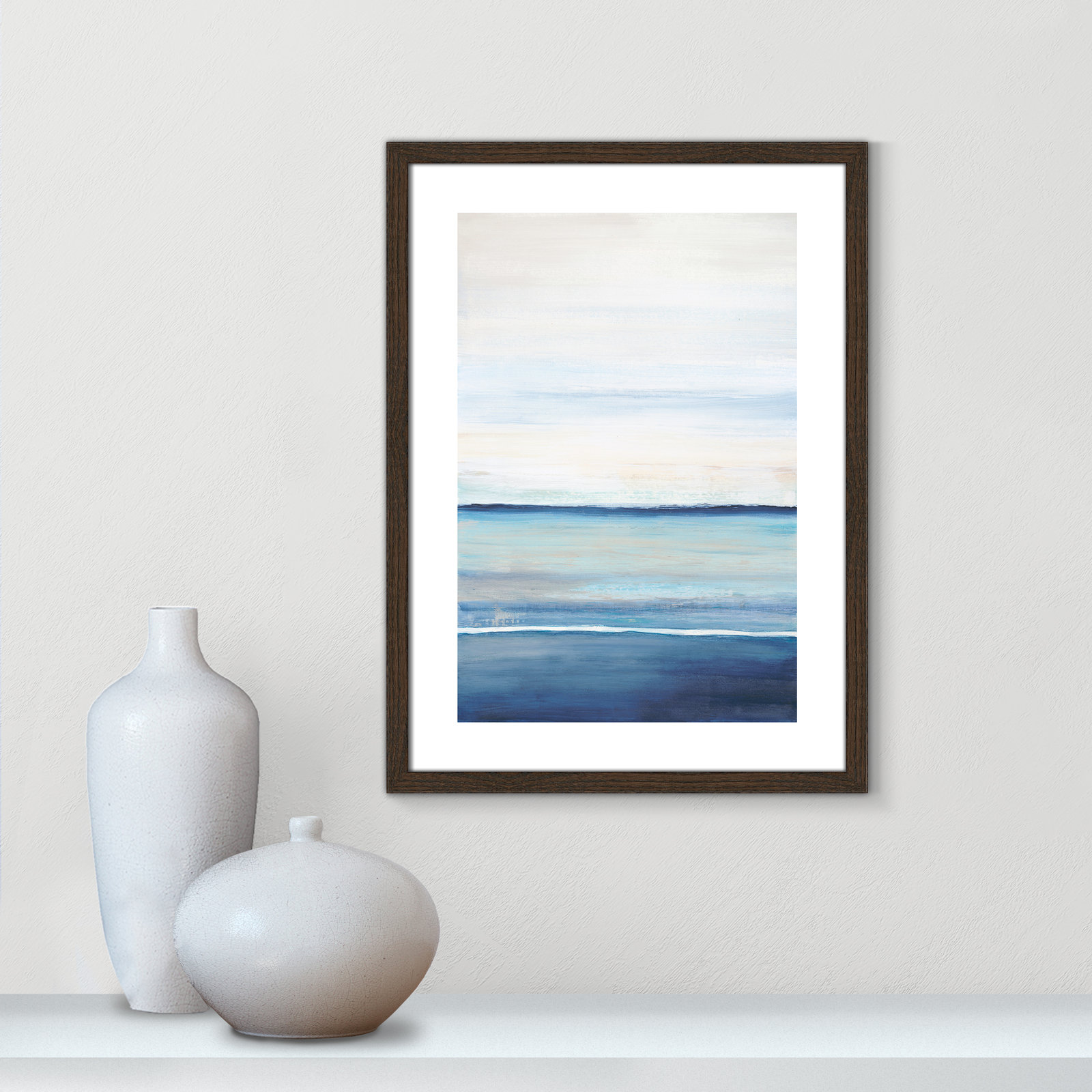 Distant Whispers by Filippo Ioco - Painting Print, Walnut Wood Framed Paper, 23" H x 17" W x 0.75" D