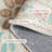 Vintage Floral Distressed Design Non-Slip Low-Pile Soft Thin Faux Wool Area Rug-1644600146
