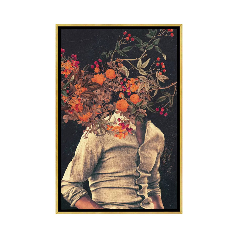 «Roots» par Frank Moth - reproduction imprimée, Toile encadrée d'or, Pas de tapis, H 26 po x l 18 po x 1,5 po